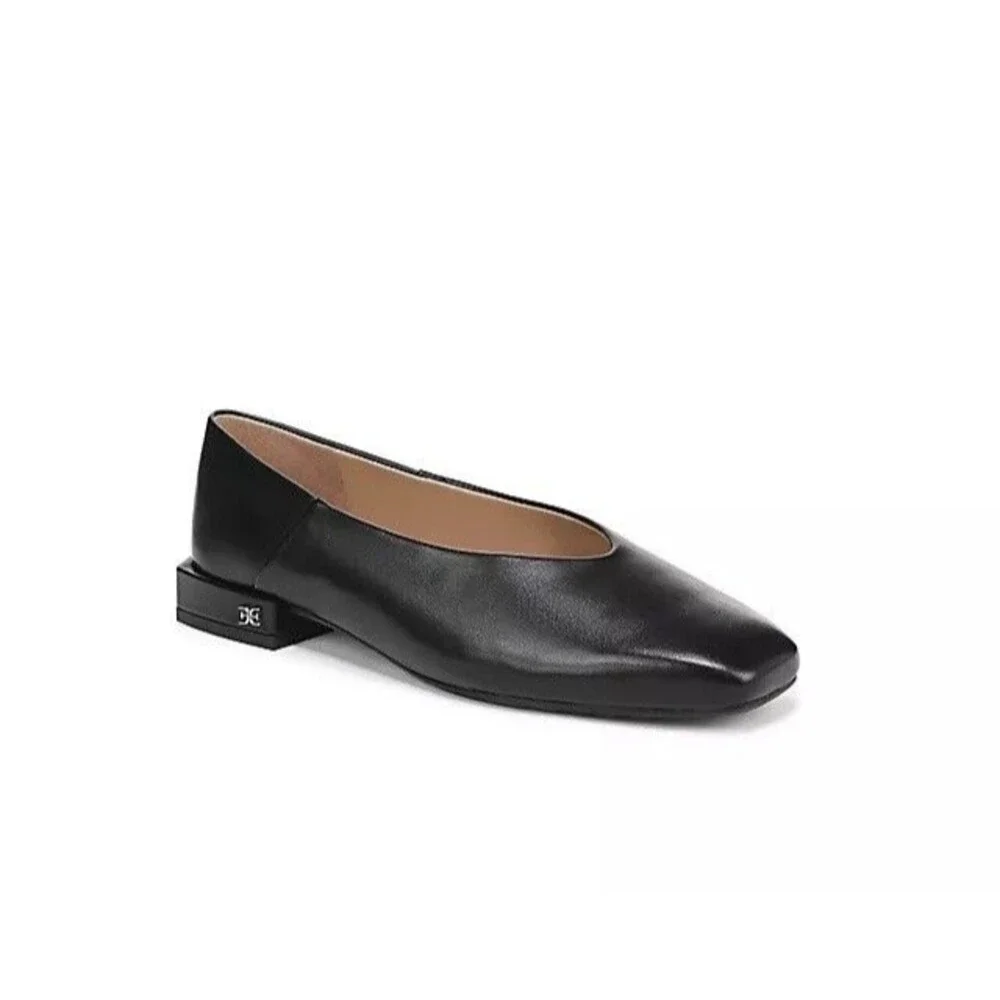 Sam Edelman Kasey Ballet Flats Black Leather Women’s Sz 9 Square Toe